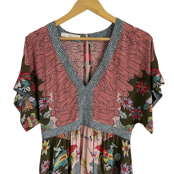 BODEN x ICONS *Rare* Camrose Silk Peacock Floral Maxi Dress WW082 - Picture 5 of 12